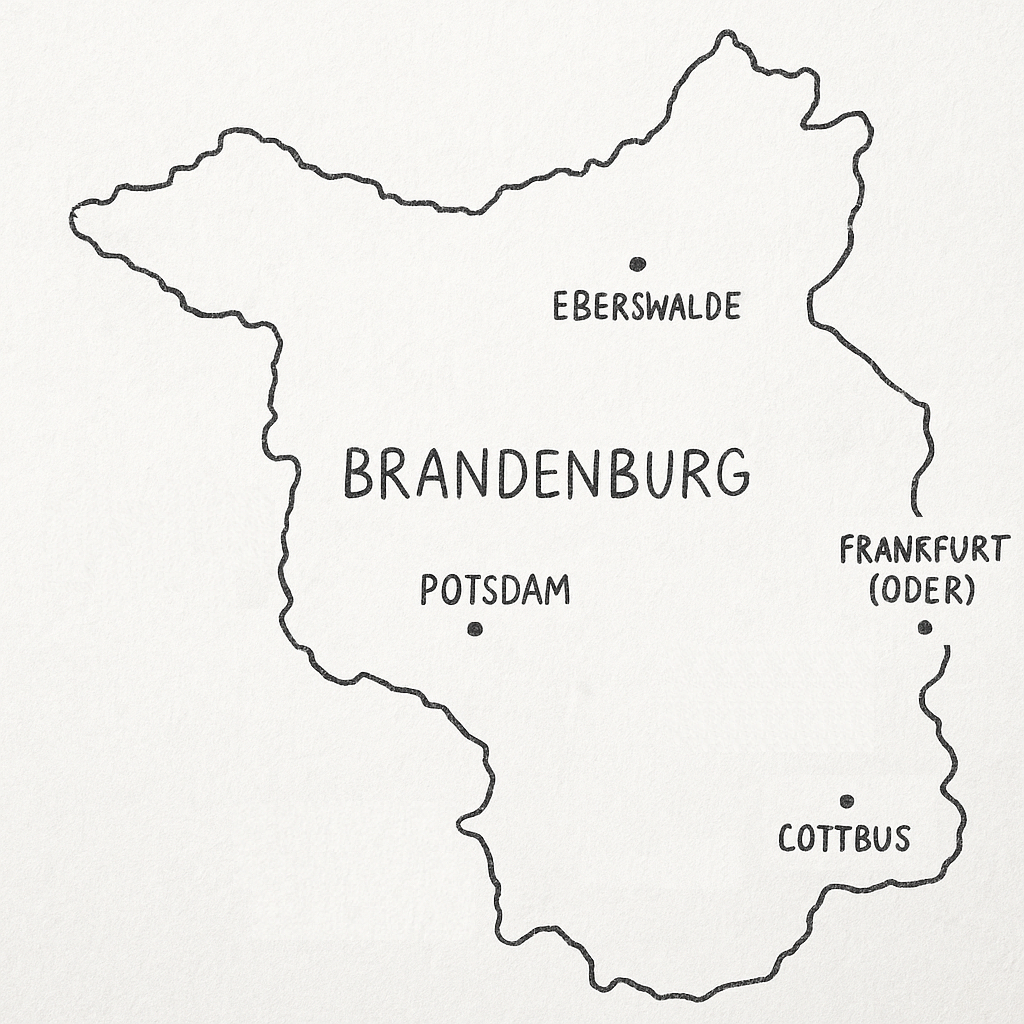 Landkarte Brandenburg IG Jazz Brandenburg